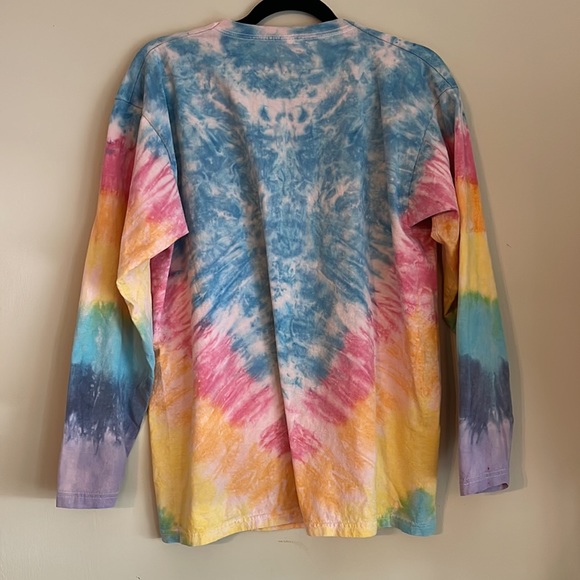 Hand tie dyed long sleeve tee - Picture 3 of 7